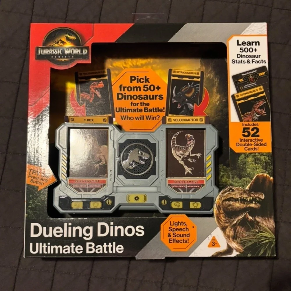 Jurassic World Dueling Dinos Ultimate Battle Electronic Game 52 Cards New